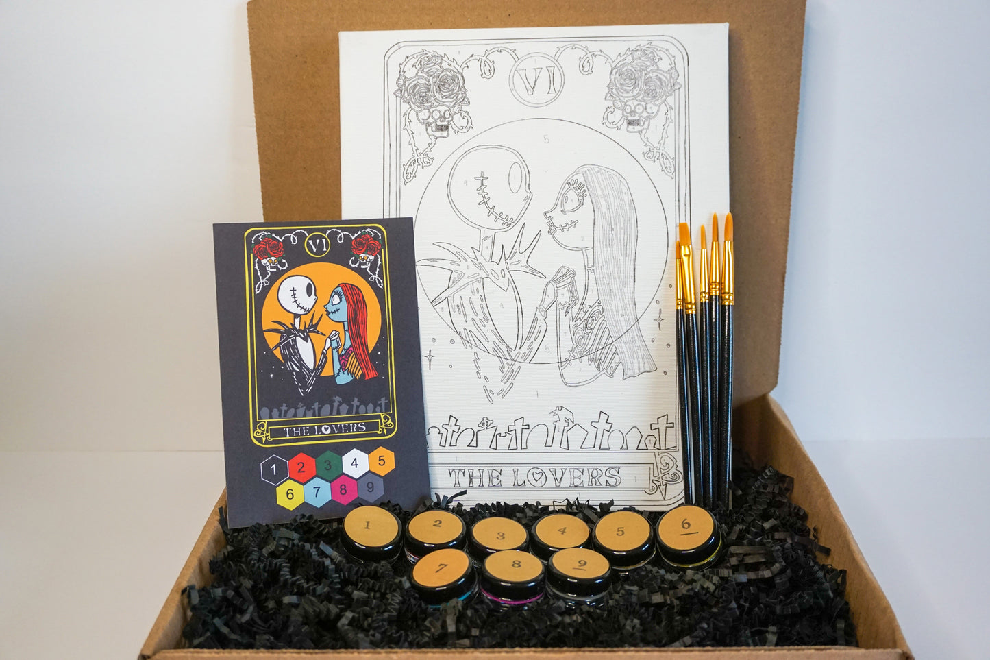 The Nightmare Before Christmas: Jack & Sally 'the Lovers' Tarot Card