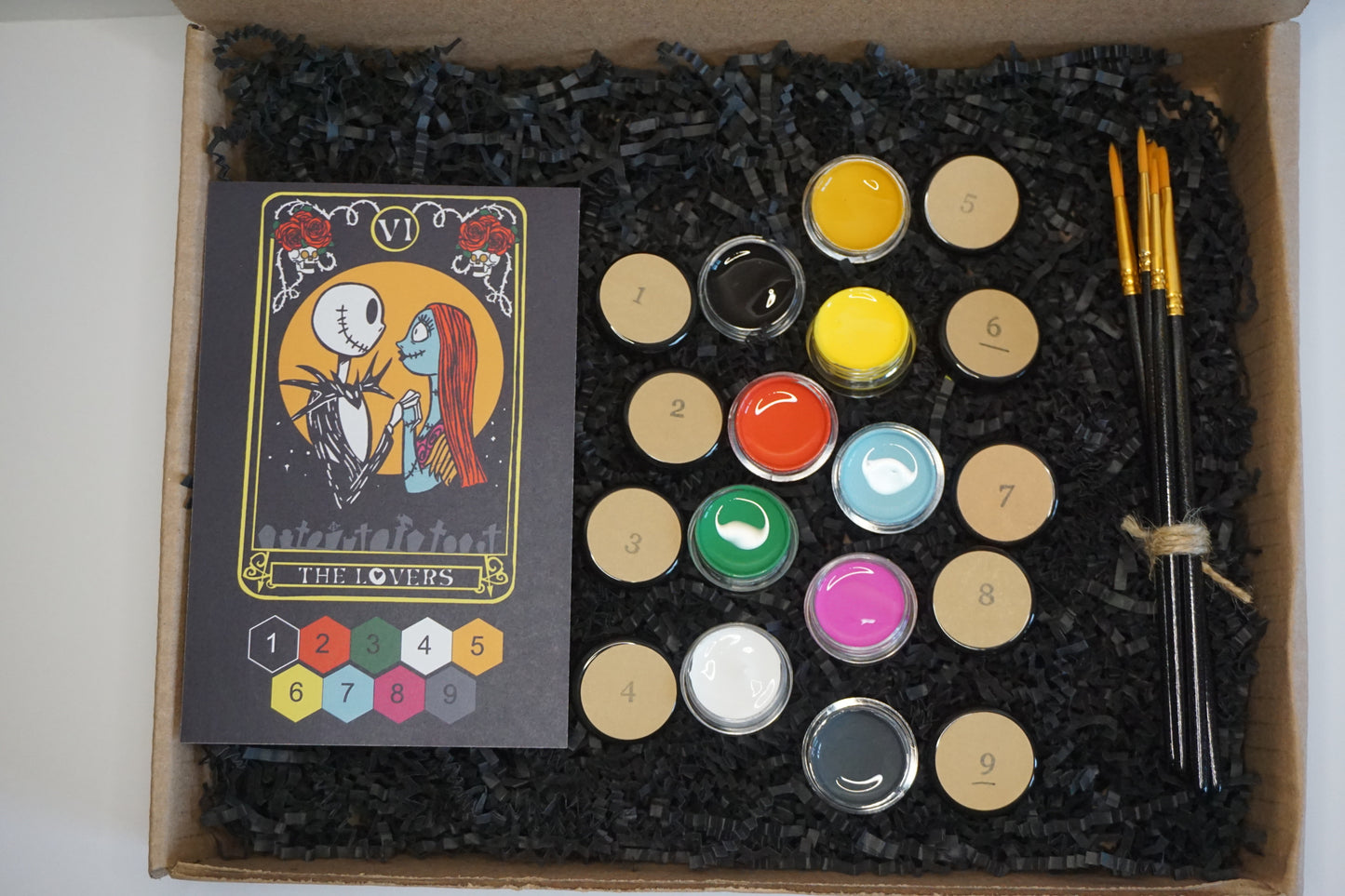 The Nightmare Before Christmas: Jack & Sally 'the Lovers' Tarot Card